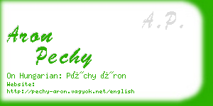 aron pechy business card